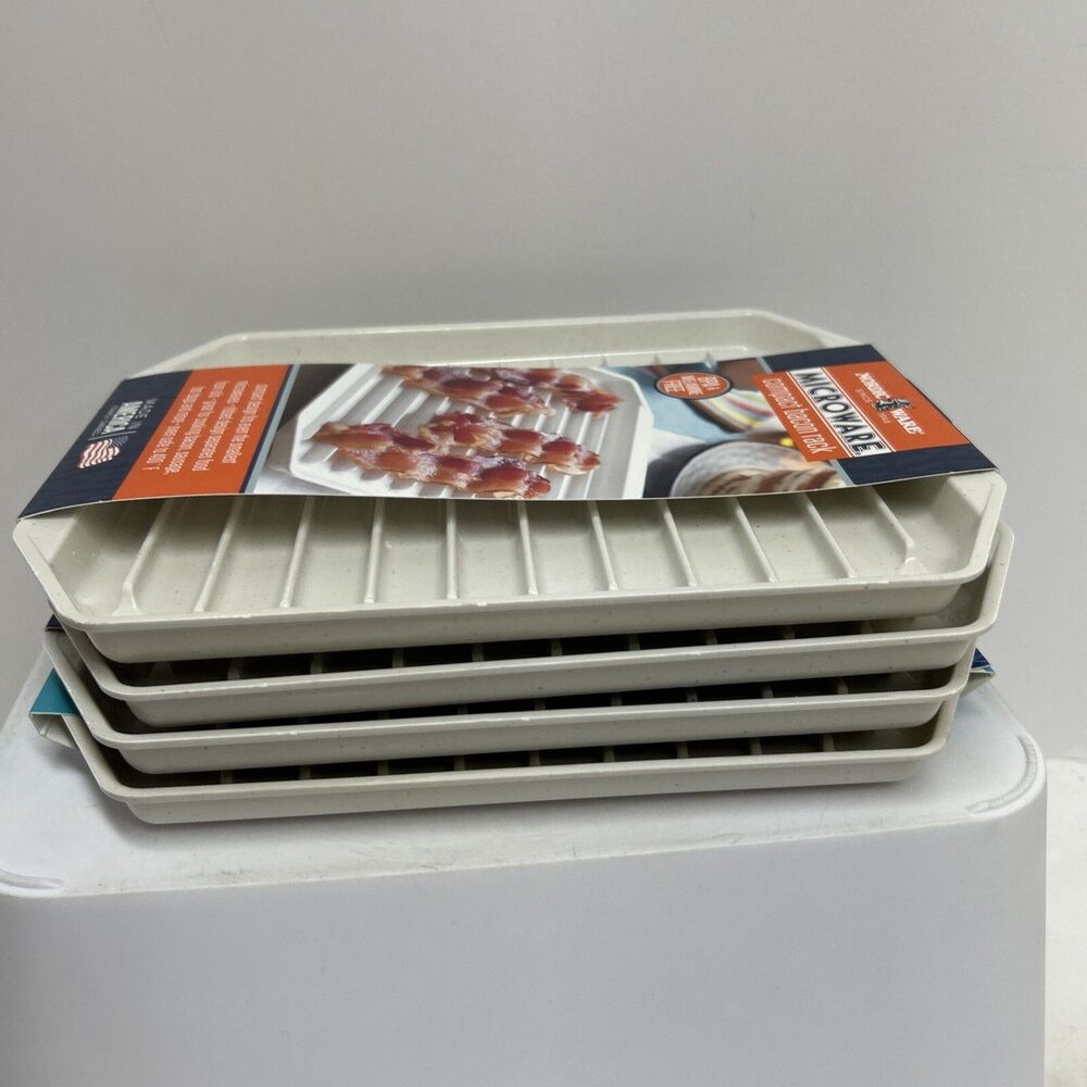 Nordic Ware 8 in. W X 9-3/4 in. L Bacon Rack White Bundle Of 4